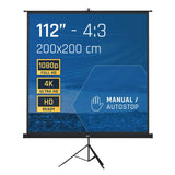 Iggual Pantalla Mural 200x200 Cm Con Trípode+Bolsa
