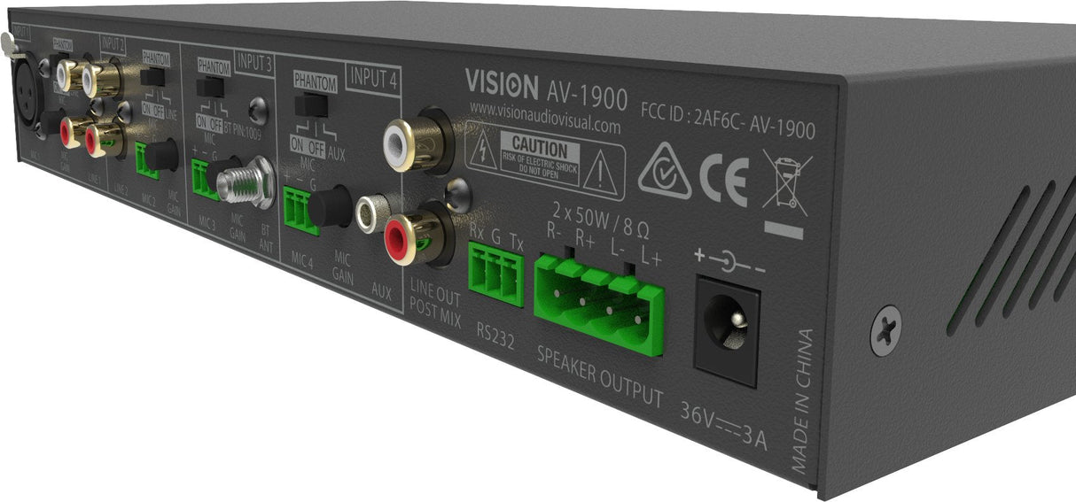 Vision Av-1900 Amplificador De Audio Hogar Negro