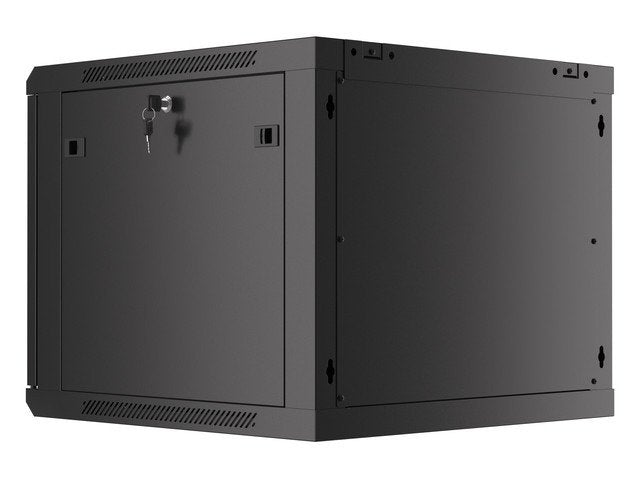 Lanberg Armario Rack 19 "Montaje Pared 9u / 600x600 Con Puerta Metal Negra (Paquete Plano)