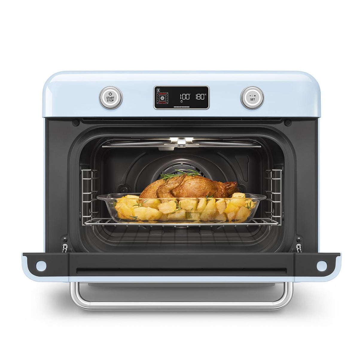 EAN 8017709333874 - Smeg COF01PBEU horno de vapor Pequeño Azul Botones, Giratorio imagen 9