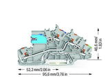 Wago 2203-7641 Installationsetagen- Klemme,Mit N-Trennschlitten,Nt L Pe,Grau