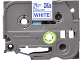 EAN 0012502625773 - Brother TZE-243 cinta para impresora de etiquetas Azul sobre blanco imagen 3