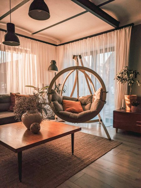 Amazonas Az-2030812 Silla Colgante Gris Pardo Silla Colgante Con Forma De Huevo