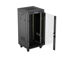 Lanberg Rack Cabinet 19" Free-Standing 24u 600x600 Flat Pack With Glass Door Lcd Negro V2