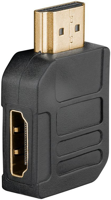 Adaptador Hdmi Hembra A Hdmi Macho Codo 270°  Horizontal, 8k/60hz Goobay Plastico