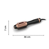 Rowenta Cf9840f0 Utensilio De Peinado Cepillo De Aire Caliente Caliente Negro, Cobre