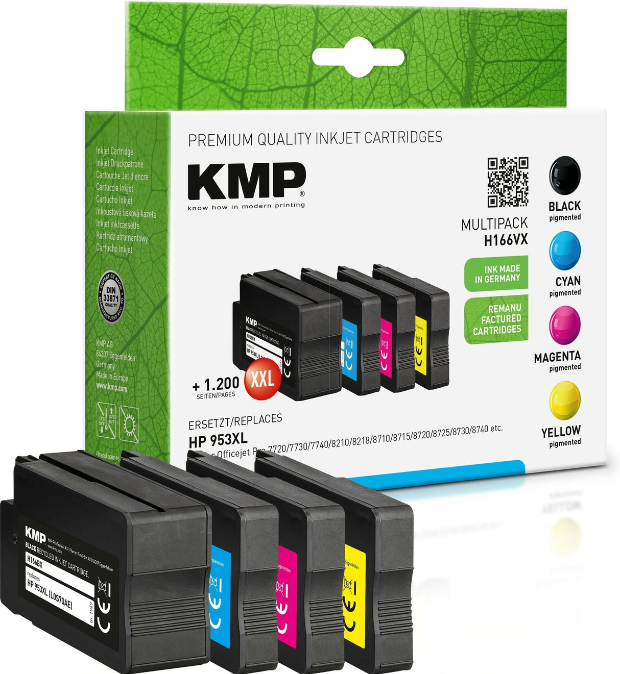 Kmp Patrone Hp 953xl Multip. 2000-2300s. H166vx Refilled