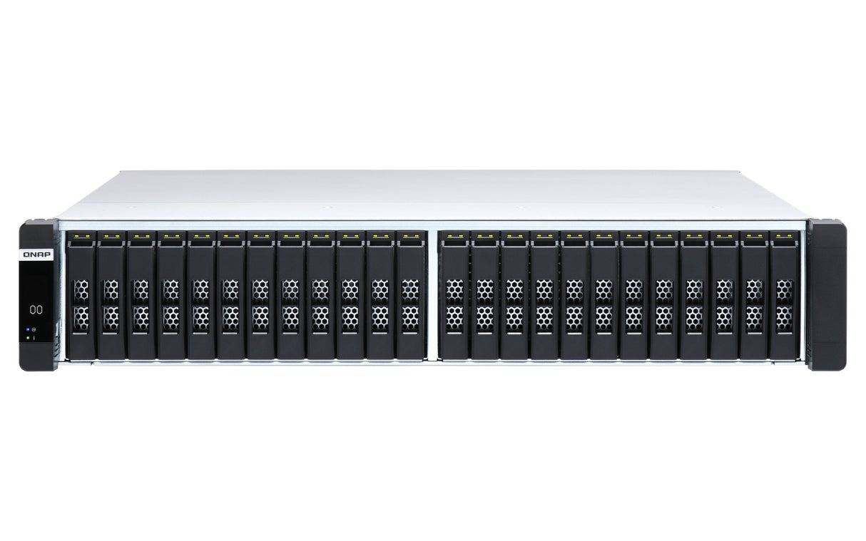 Qnap Es2486dc-2142it-128g 24-Bay Enterprise Zfs Nas Sas 12g 6g Xeon D-2142it 128gb Ram 7-Lan 4 Sfp+ 3 Rj45 For Each Controller