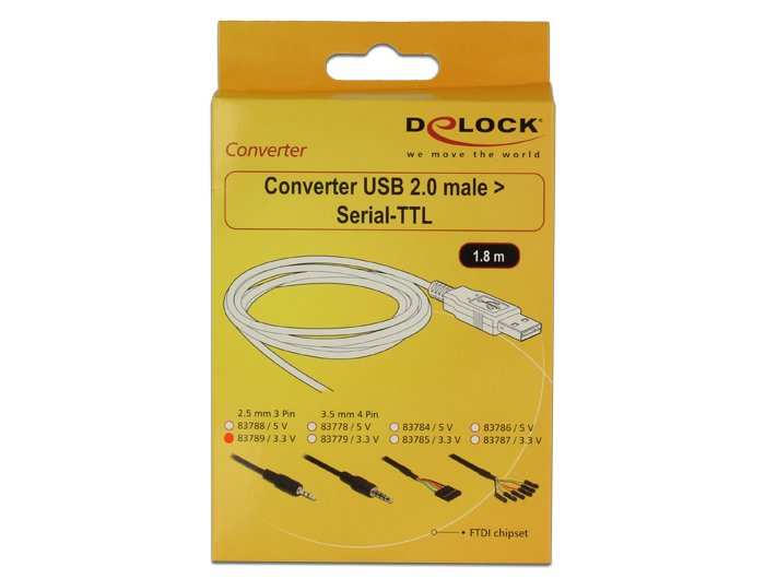 Konverter Usb 2.0 Stecker > Ttl 2,5 Mm 3 Pin Klinkenstecker 1,8 M (3,3 V)