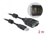 Delock Adaptador Usb Typ-A A Serie Db9 Mit 9 Led Rs-232 Tester