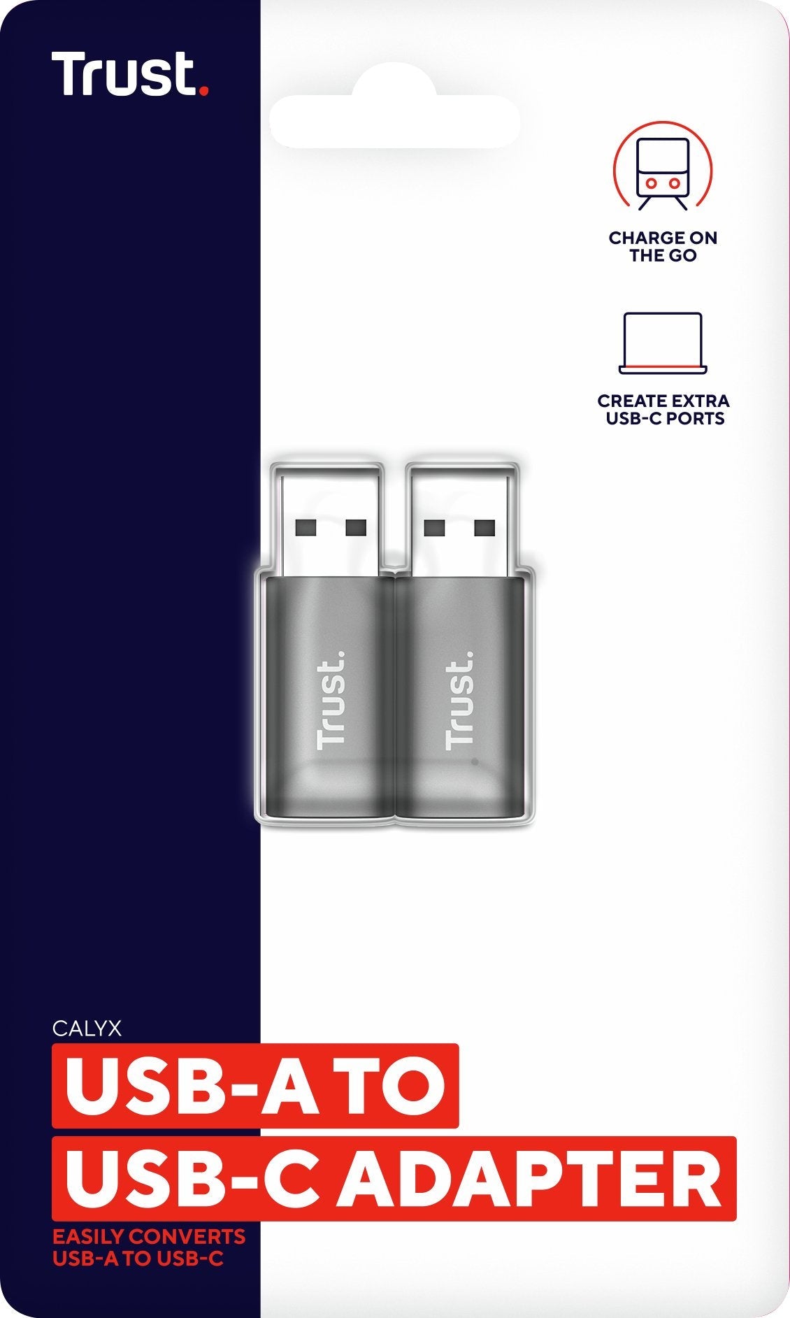 Adaptador Usb 3.2 Gen2 Trust Calyx Usb Tipo-C Hembra Usb Macho