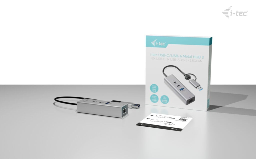 D I-Tec Usb-C Usb-A Metal Hub 3 2x Usb-C Gen1 1x Usb-A Gen1 1x 2,5glan