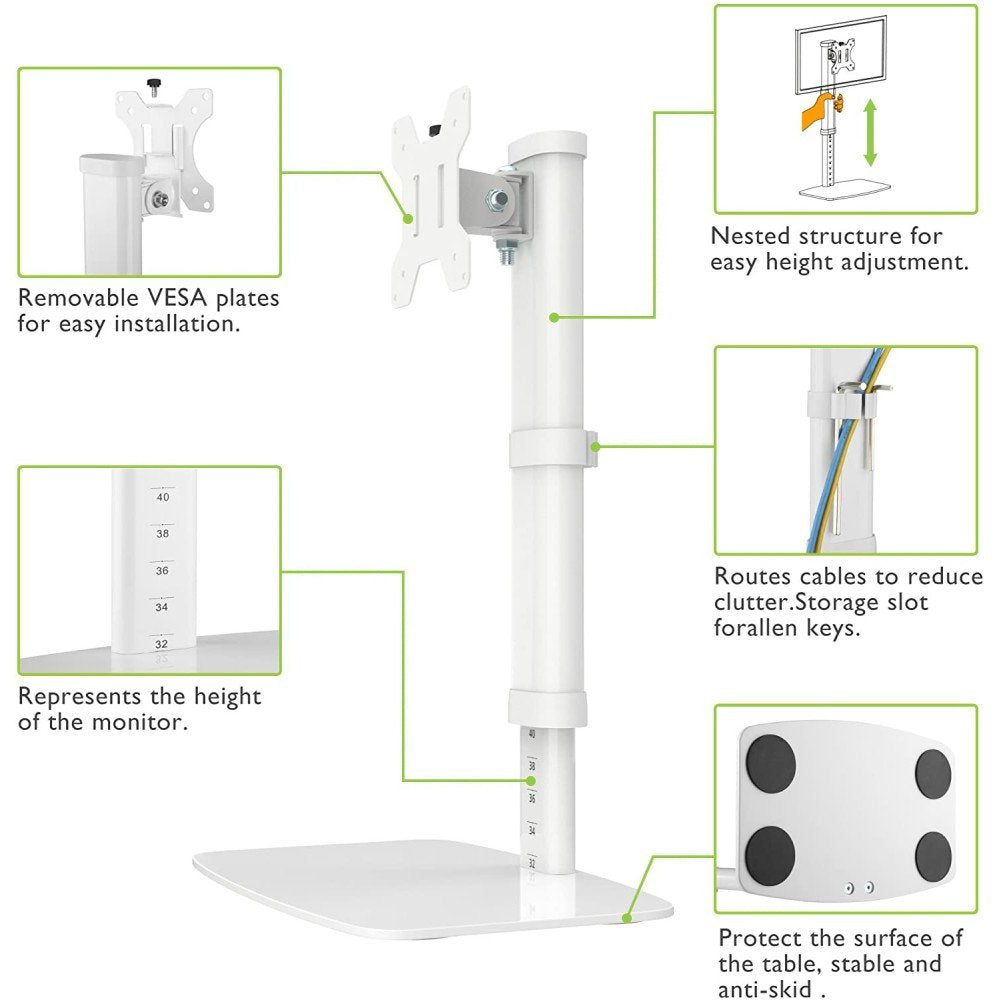 EAN 8051128102765 - Techly ICA-LCD 260 soporte para monitor 68,6 cm (27") Escritorio Blanco imagen 6