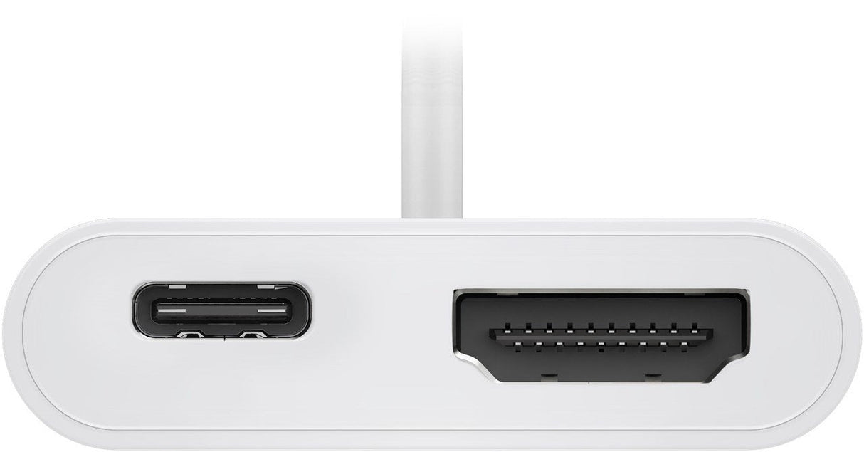 Adaptador Usb Goobay, Conector Usb-C > Conector Usb-C + Conector Hdmi Blanco, 15 Cm, Pd, Carga Con Hasta 60 Vatios 62110
