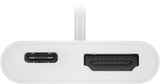 Adaptador Usb Goobay, Conector Usb-C > Conector Usb-C + Conector Hdmi Blanco, 15 Cm, Pd, Carga Con Hasta 60 Vatios 62110