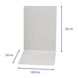 Sujetalibros 16,8 X 24,0 X 24,0 Cm Gris