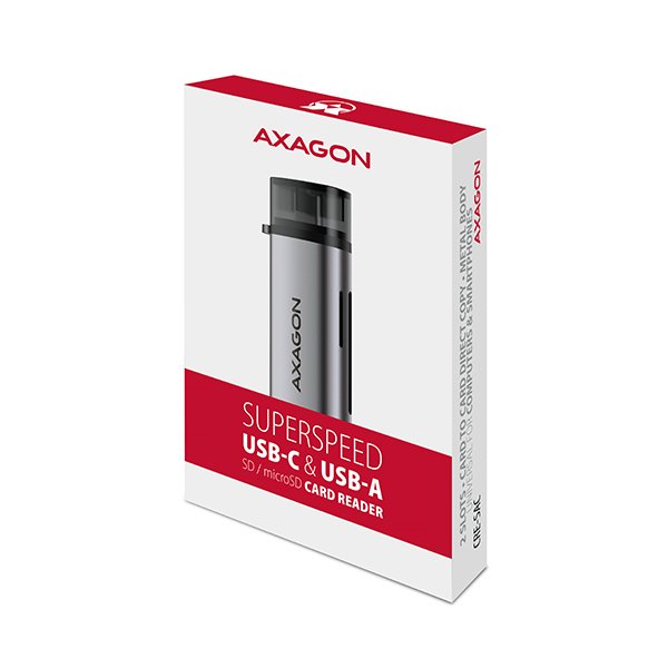 EAN 8595247904416 - Axagon CRE-SAC lector de tarjeta USB 3.0 Type-A/Type-C Gris imagen 11