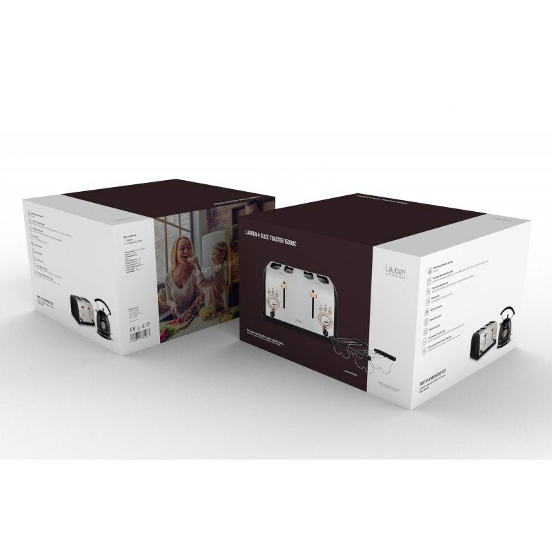 EAN 4260645681033 - Lauben LBN4ST1500BC tostadora 6 4 rebanada(s) 1500 W Negro, Acero inoxidable imagen 9