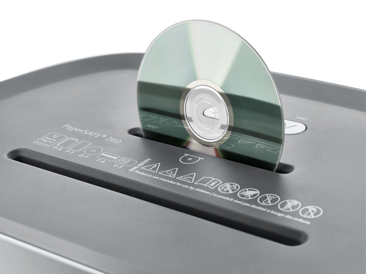 Dahle Papersafe 260 Destructora De Papel Manual 25l Con Ruedas - Destruye Hasta 12 Hojas - Corte En Particulas - Apta Para Papel, Tarjetas, Cd´S