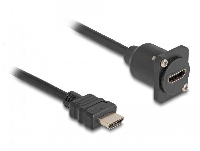 Conector Hdmi De Cable Delock D-Type> Hdmi Socket Negro, 20 Cm 87966