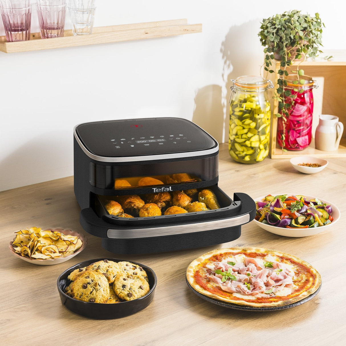 Tefal Easy Fry Xl Surface Fw4018e0 Freidora Sencillo Independiente 2200 W Freidora De Aire Caliente Negro