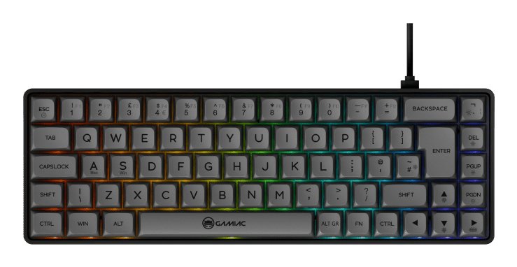 Teclado Mecánico Gamiac Tkl Rgb69g Sf Kailh Blue Negro/Cinz