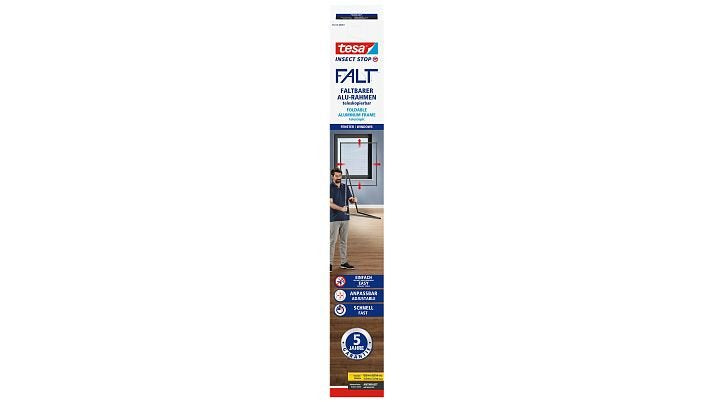 Tesa Fliegengitter Alu Falt Faltrahmen 1,4x1,4m Anthrazit