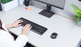 Trust Tkm-350 Tastatur Und Raton Set, Cablelos, Deutsches Qwertz-Layout, Flüssigkeitsgeschützt