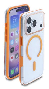Delock Funda Protectora Para Iphone 17 Pro Compatible Con Magsafe Transparente-Naranja