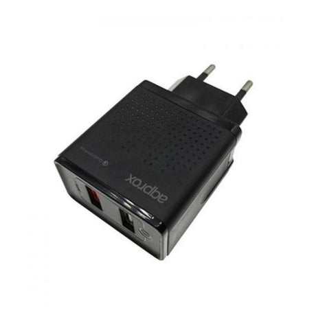 EAN 8435099526629 - Approx APPUSBWALLQC cargador de dispositivo móvil Universal Negro Corriente alterna Carga rápida Interior imagen 1