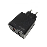 Cargador Usb De Viaje/Pared Dual Quick Charge 3.0  Black Approx