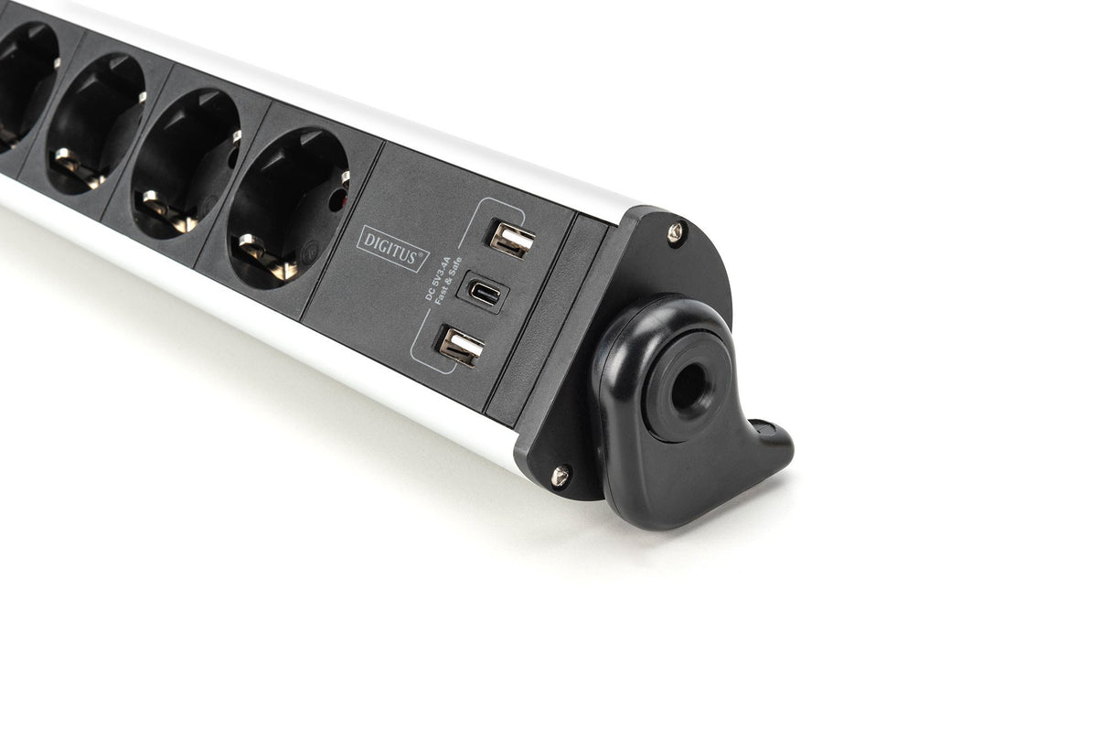 EAN 4016032487012 - Digitus DA-70624 base múltiple 1,5 m 6 salidas AC Interior Negro, Plata imagen 7