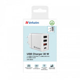 Cargador De Pared Verbatim Chr-30eu2 1xusb Tipo-C 3xusb 30w