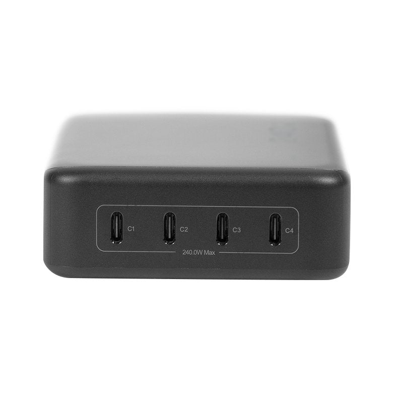 Cargador Usb-C Gan De 240 W, 4 Puertos Usb-C Pd 3.1, 240 W, Inteligente, Negro Logilink