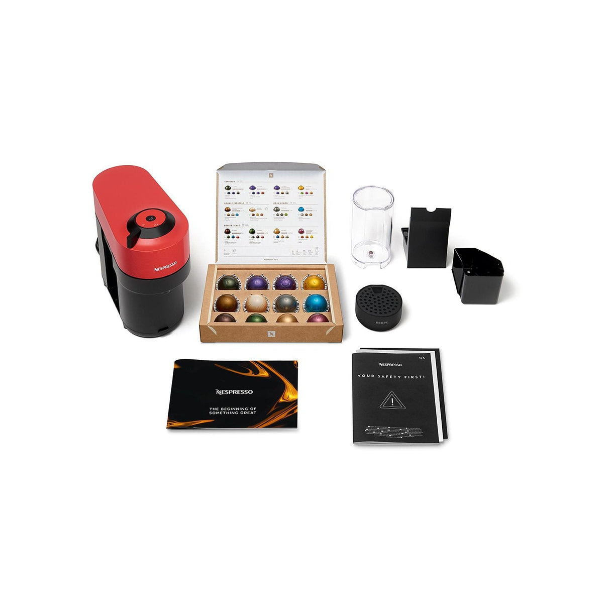 Krups Nespresso Vertuo Pop Spicy Red Xn9205, Máquina De Cápsulas