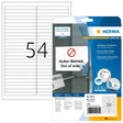 EAN 4008705100151 - HERMA 10015 etiqueta autoadhesiva Rectángulo redondeado Desmontable Blanco 1350 pieza(s) imagen 1