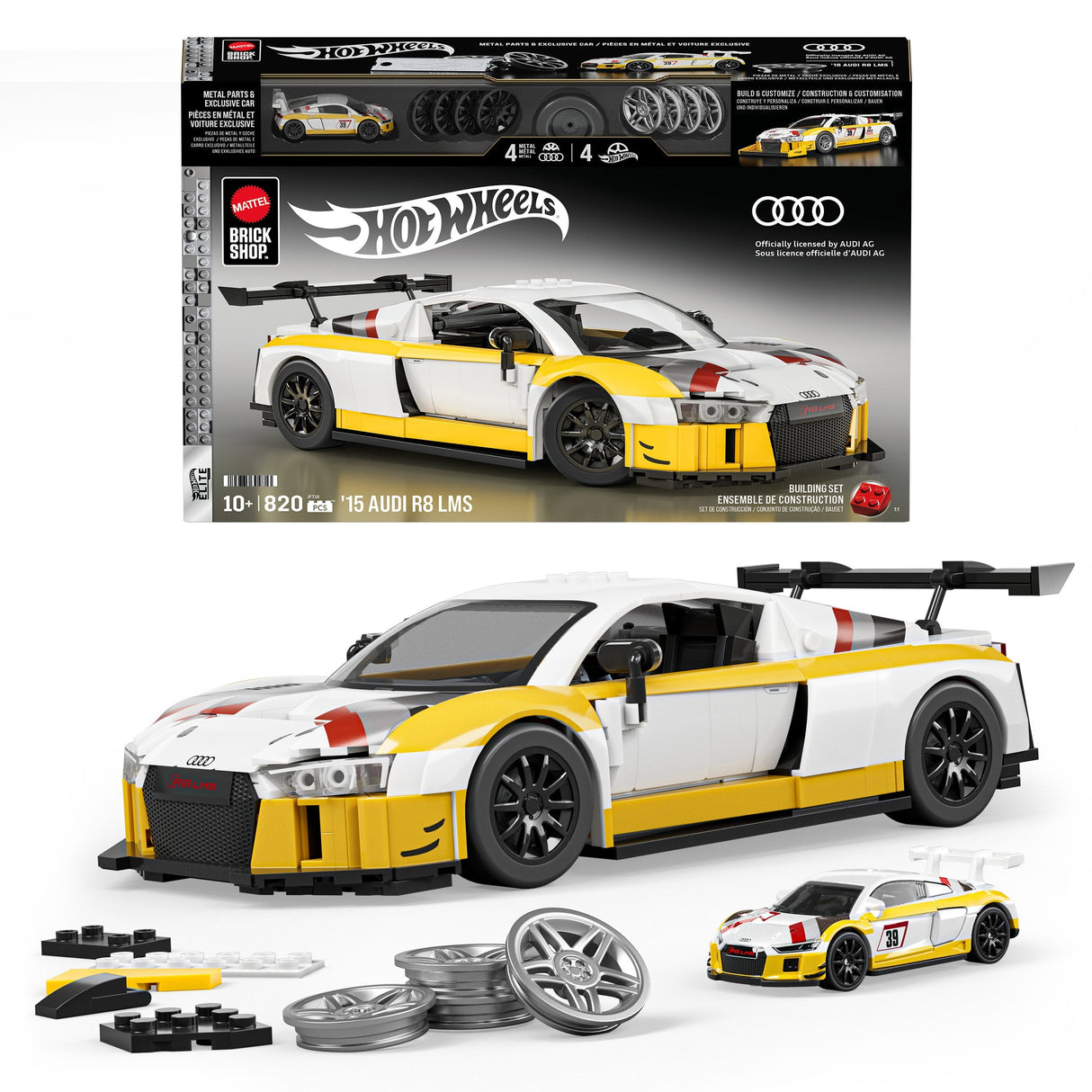 Set Construccion Elite Audi R8 Lms Hot Wheels