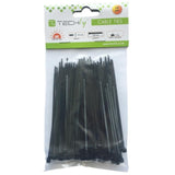 Bridas Techly 200 X 2.5mm Presilla Nylon Negro 100 Pieza(S)