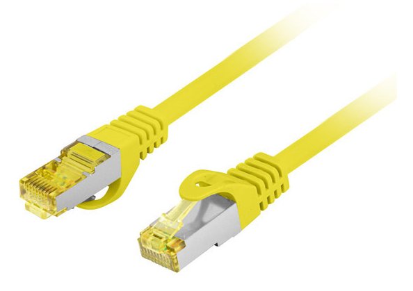 EAN 5901969437164 - Lanberg PCF6A-10CU-0025-Y cable de red Amarillo 0,25 m Cat6a S/FTP (S-STP) imagen 1
