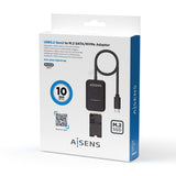 Aisens Usb-C Dock M.2 (Ngff) Asuc-M2d011-Bk Sata/Nvme A Usb3.1 Gen2 - Negro