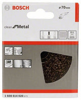 Cepillo De Copa Bosch Professional Clean For Metal, Ø 70 Mm, Alambre De Acero Latonado De 0,3 Mm, M14, Para Amoladoras Angulares 1608614020