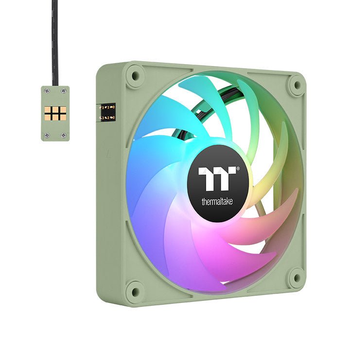 Ventilador  Thermaltake Ct140 Ex Argb Sync De Refrigeración Para Pc, Ventilador Verde Claro, Paquete De 3 Cl-F197-Pl14mg-A