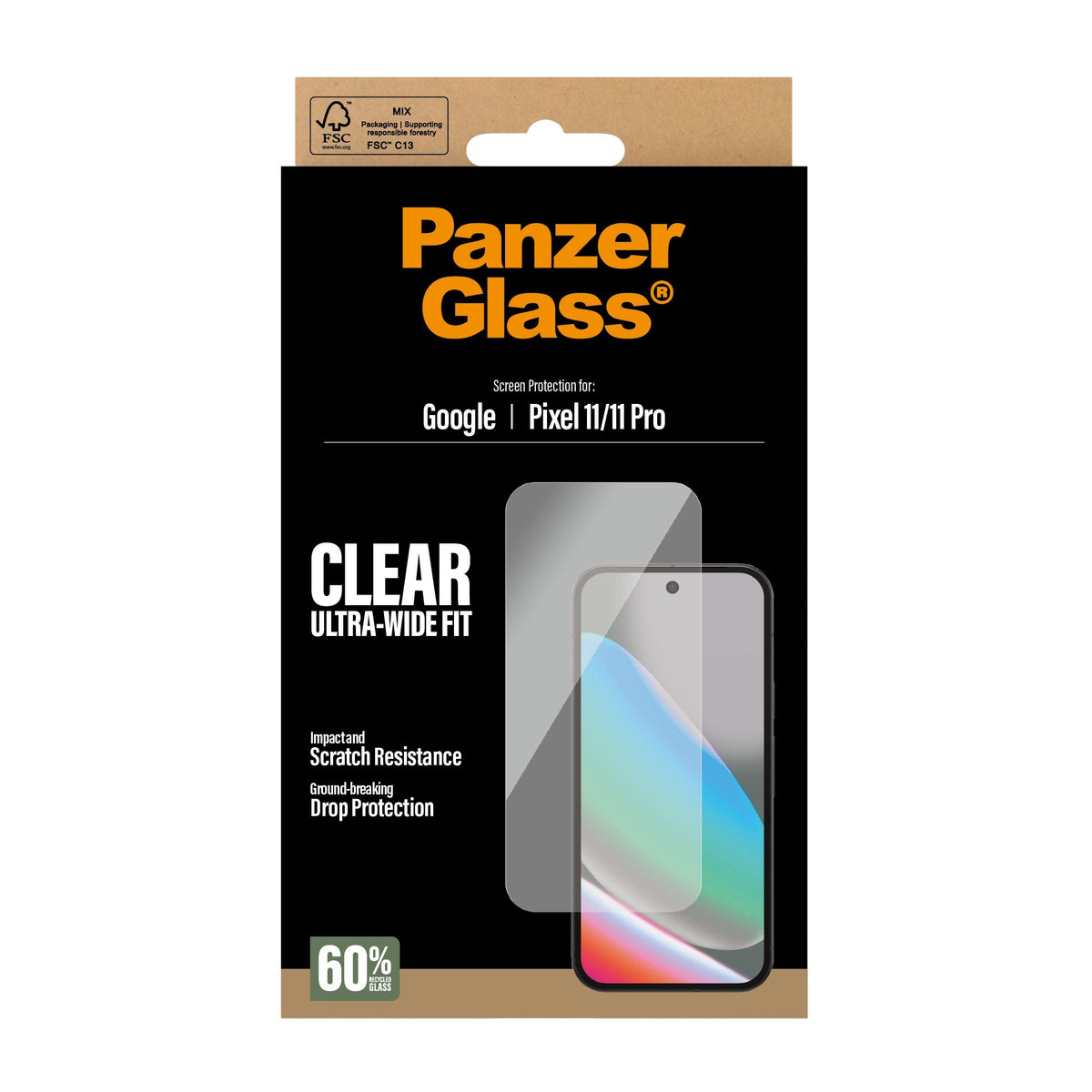 Panzerglass Screen Protector Google Pixel 11/11 Pro  Ultra-Wide Fit