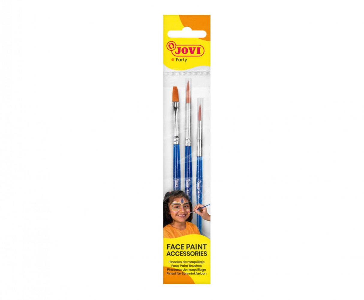 Jovi Bolsa De Maquillaje Con 3 Pinceles (Plano, Fino, Redondo)