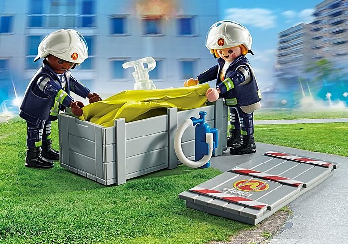 Playmobil 71465 City Action Feuerwehrleute Mit Luftkissen, Juguete De Construcción 71465