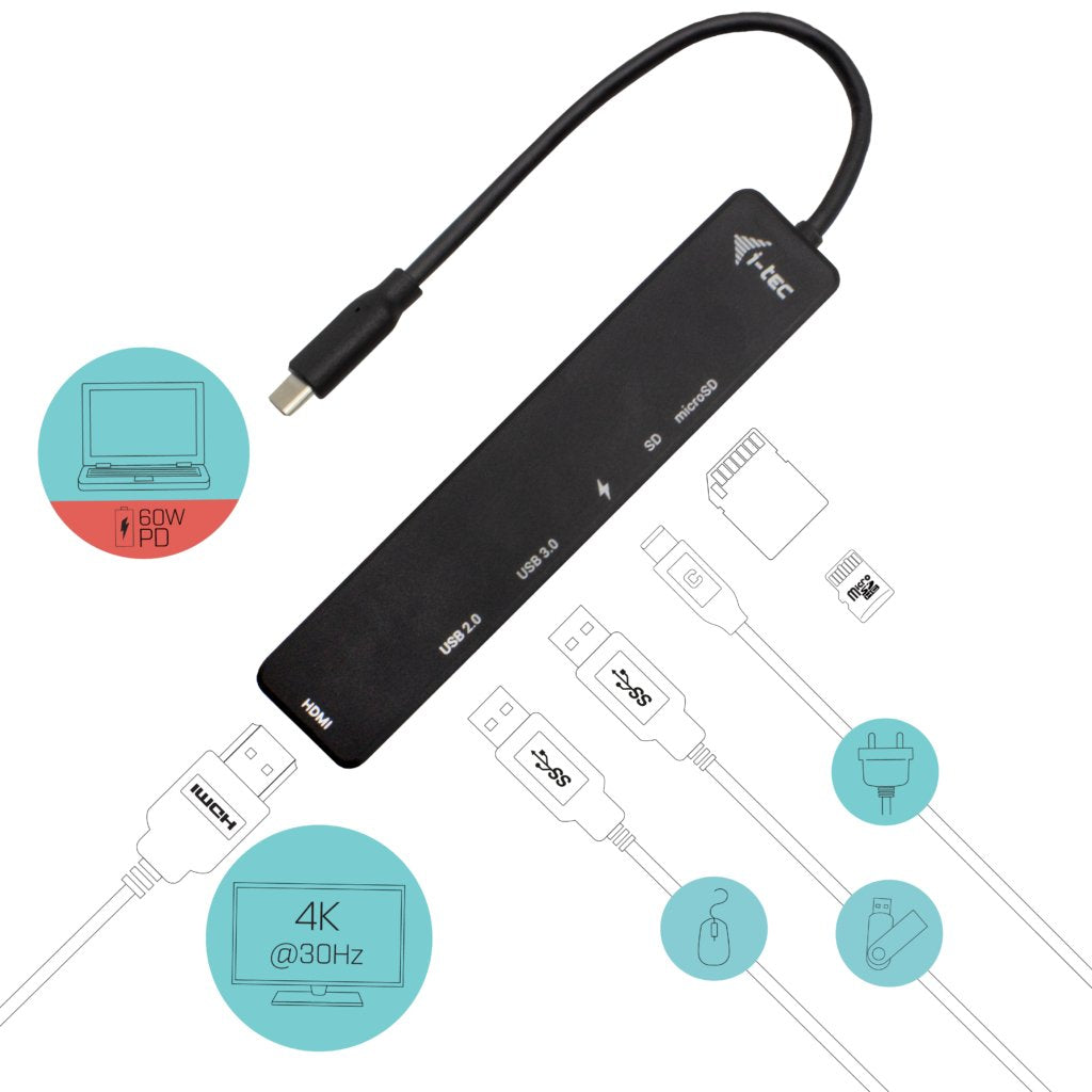 I-Tec Usb-C Travel Easy Dock 4kaccs Hdmi + Power Delivery 60 W