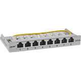 Inline® Patch Panel Cat.6a 0.5u 8-Port, For Table/Wall/Rail, With Dust Projoection, Gris