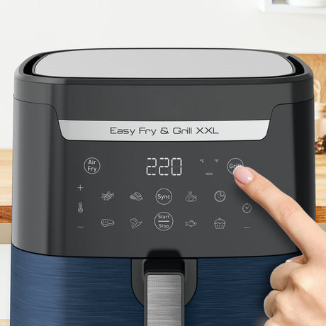EAN 3045387290849 - Tefal Easy Fry & Grill EY8014 Doble 6,5 L Independiente 1830 W Freidora de aire caliente Azul imagen 7