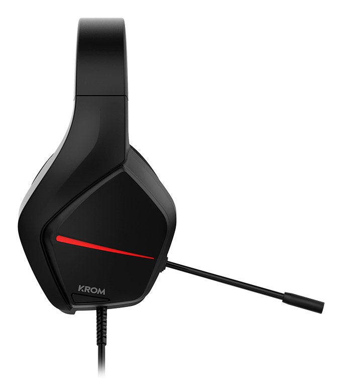 Auricular Krom Kopa Move  Gamng Estereo Negro Rojo