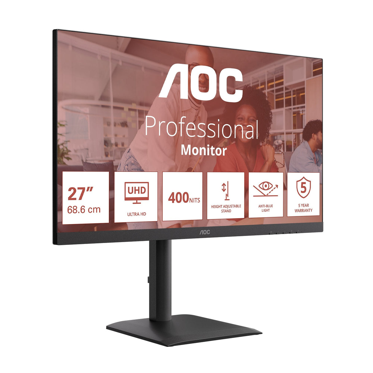 Aoc 68,6cm 27" U27e4cv 16:09 2xhdmi+Dp+Usb-C Lift Spk. Bl